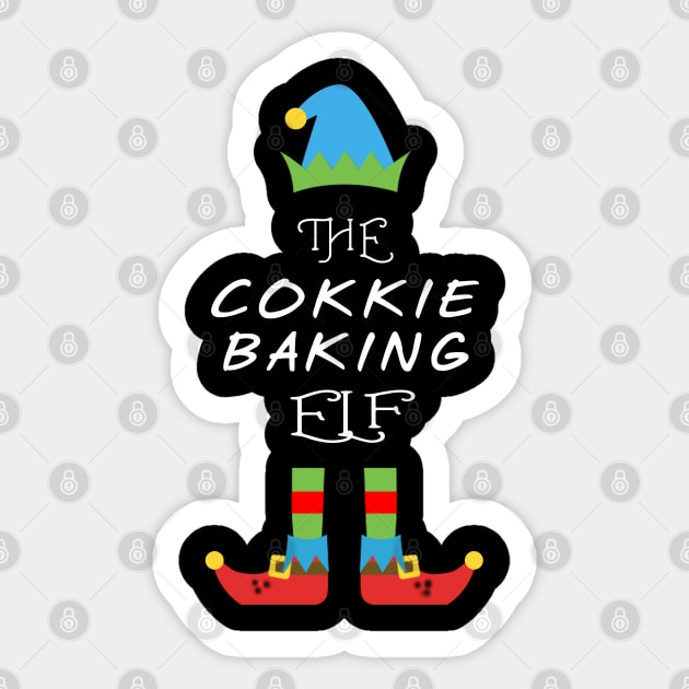 The Cokkie Baking Elf Matching Family Group Christmas Party Sticker by CareTees